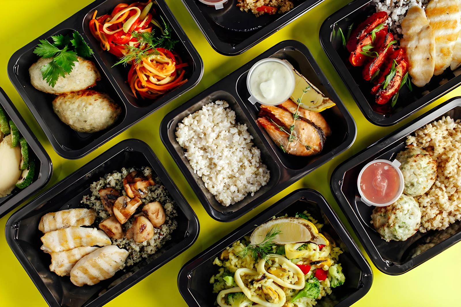 Aneka box makan sehat PorsiFit siap antar